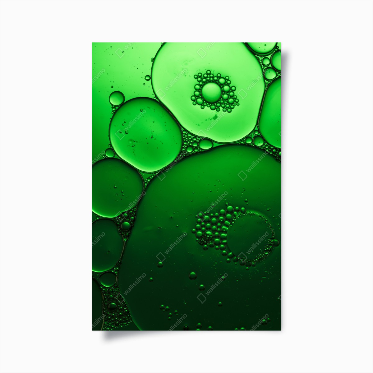 Poster grüne blasen abstrakte komposition – Wallnifity®