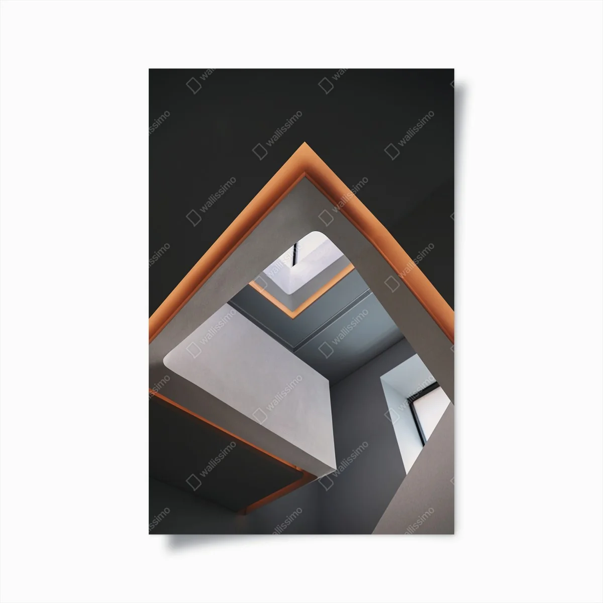 Poster minimalistisches geometrisches interieur mit oberlicht – Wallnifity® Poster minimalistisches geometrisches interieur mit oberlicht – Wallnifity®