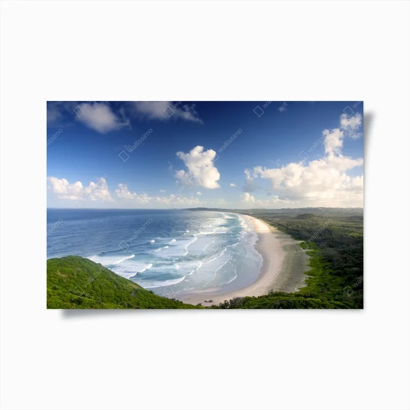 Poster panorama der küste von Byron Bay