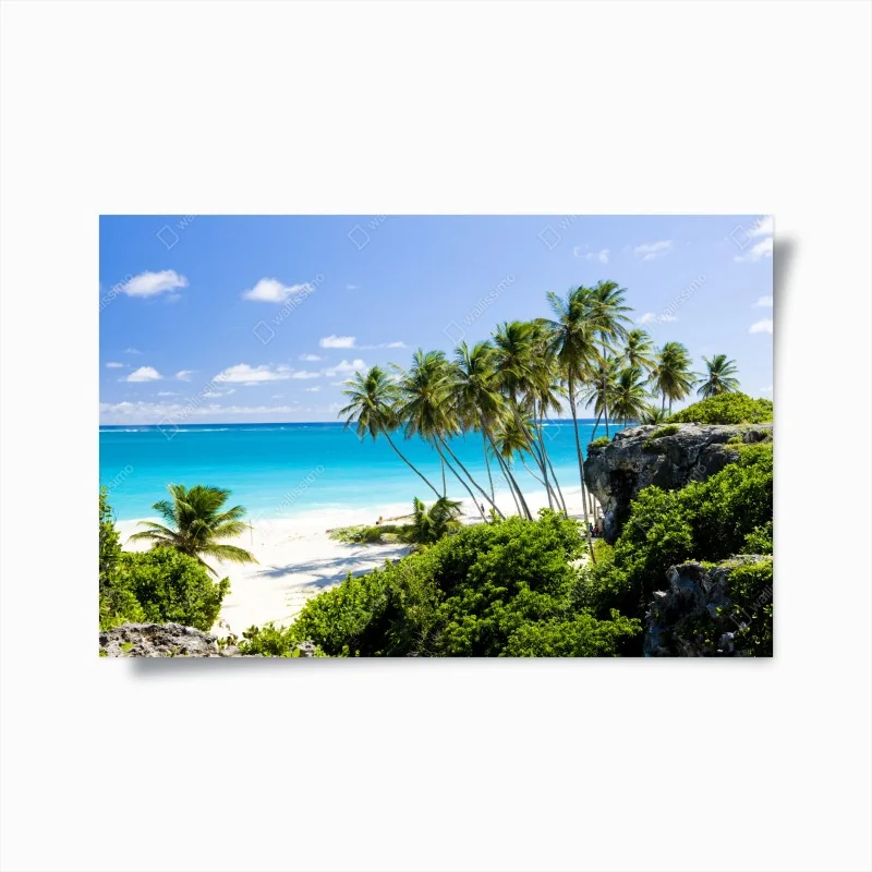 Poster mutige geometrische komposition in blau und orange – Wallnifity®