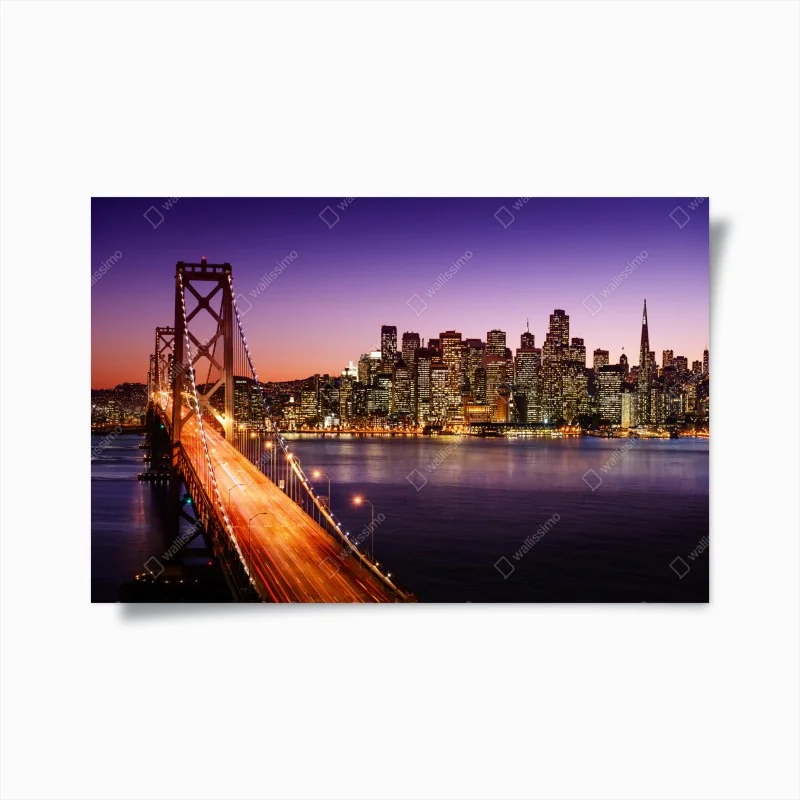 Poster San Francisco skyline bei sonnenuntergang