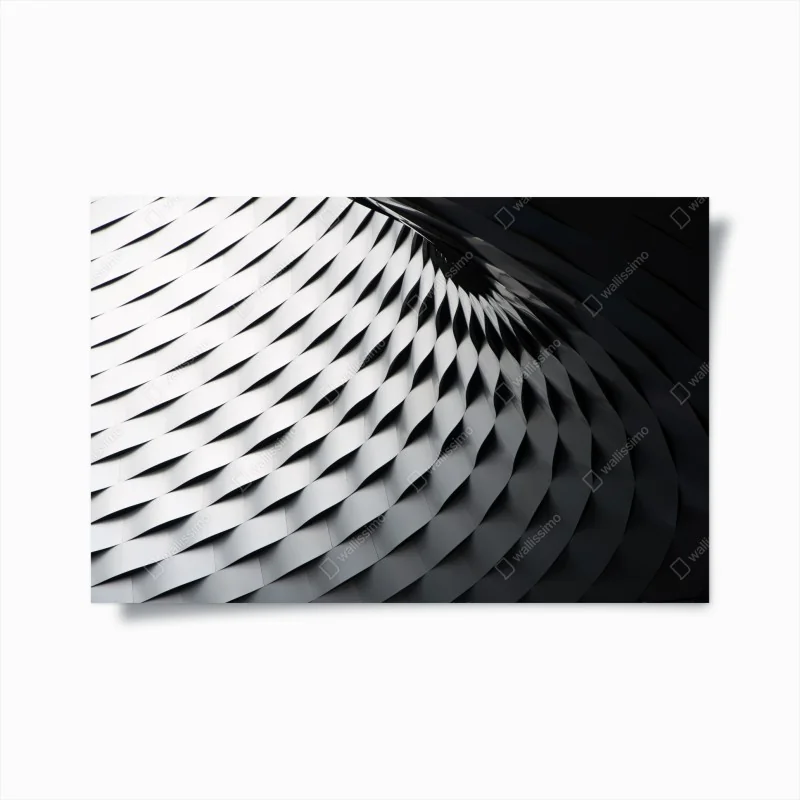 Poster monochromes geometrisches metallmuster