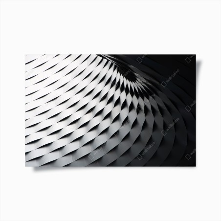 Poster monochromes geometrisches metallmuster – Wallnifity®