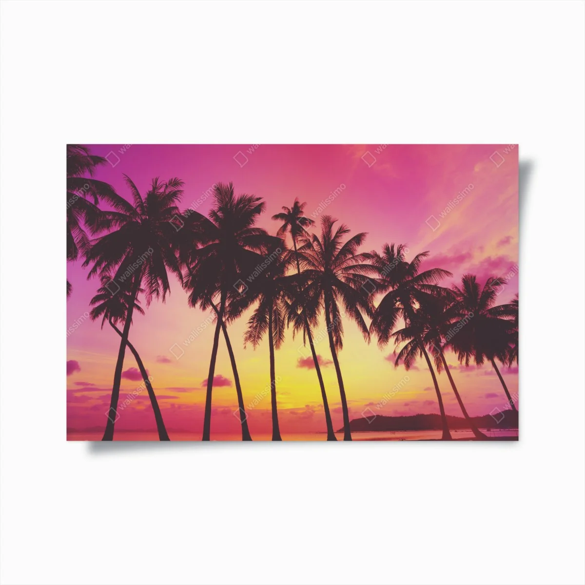 Poster tropischer sonnenuntergang mit palmen, Thailand – Wallnifity® Poster tropischer sonnenuntergang mit palmen, Thailand – Wallnifity®