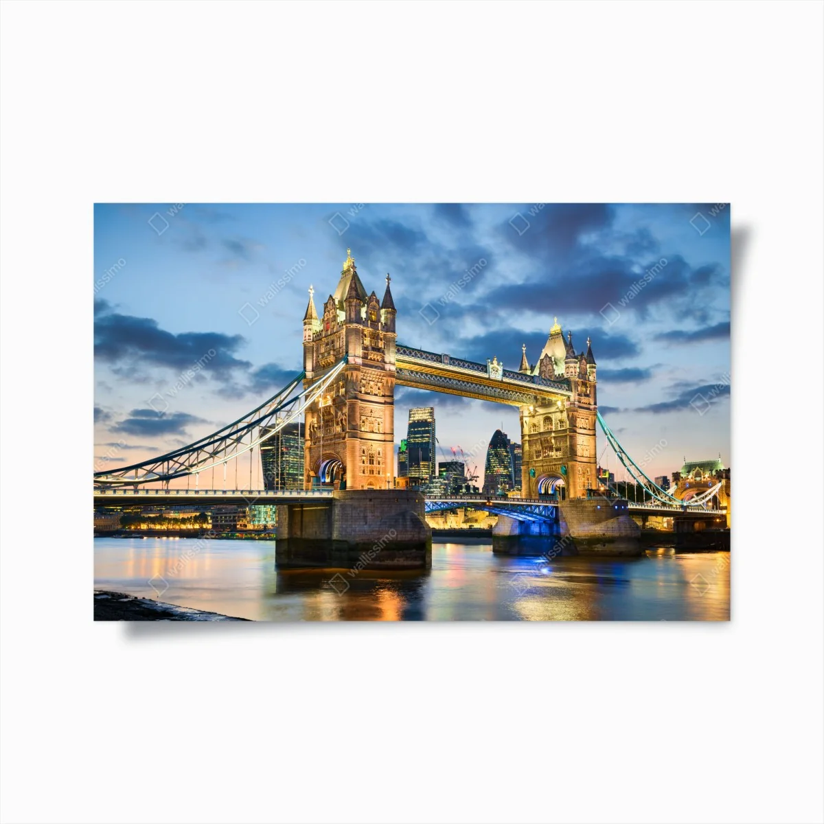 Poster Tower Bridge bei dämmerung, London skyline – Wallnifity®