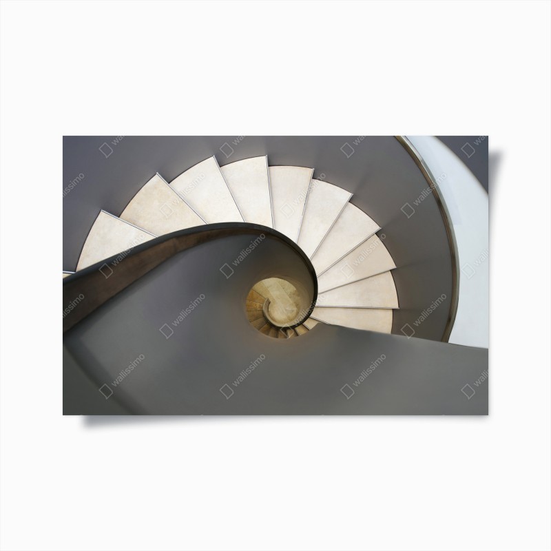 Poster spiraltreppe abstrakte komposition