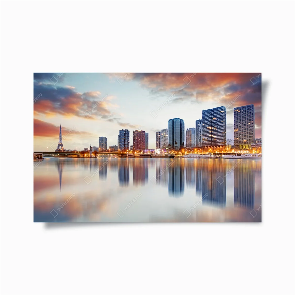 Poster Paris skyline bei sonnenuntergang mit Eiffelturm – Wallnifity® Poster Paris skyline bei sonnenuntergang mit Eiffelturm – Wallnifity®