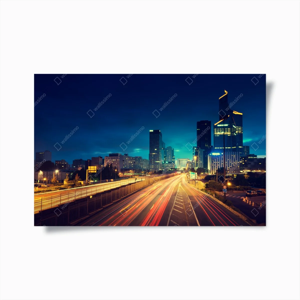 Poster La Défense skyline bei dämmerung – Wallnifity® Poster La Défense skyline bei dämmerung – Wallnifity®