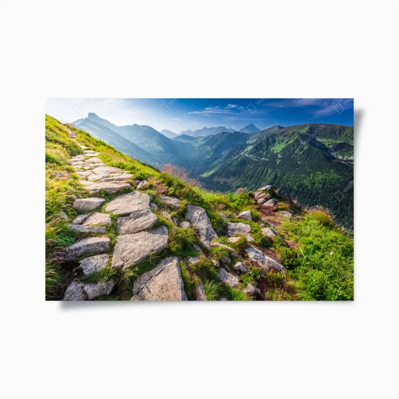 Poster sonnenaufgang über dem Tatra-wanderweg