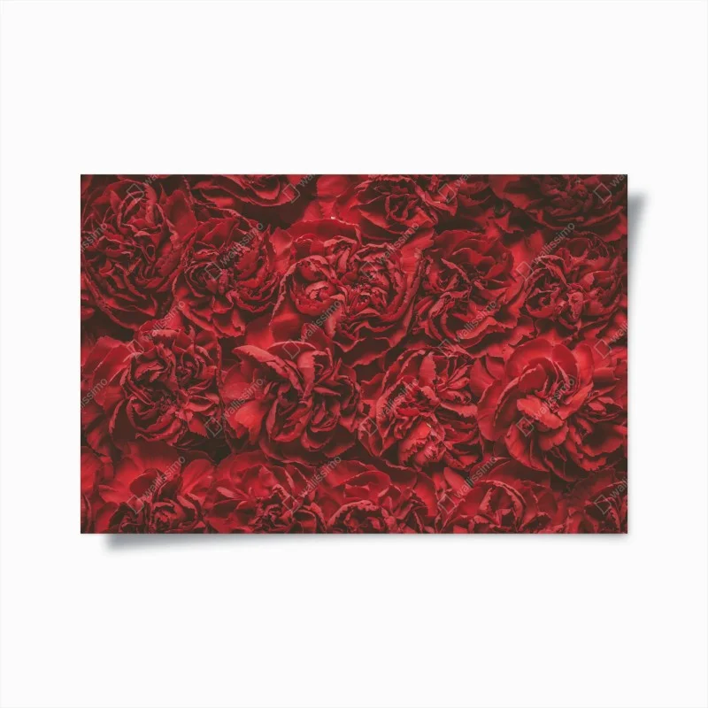 Poster vintage rote nelken blumenmuster