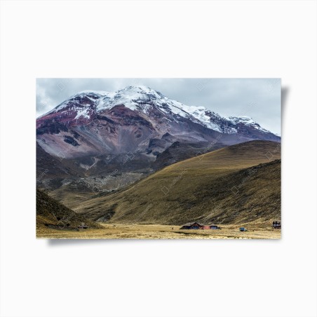 Poster majestätisches schneebedecktes bergtal – Wallnifity®