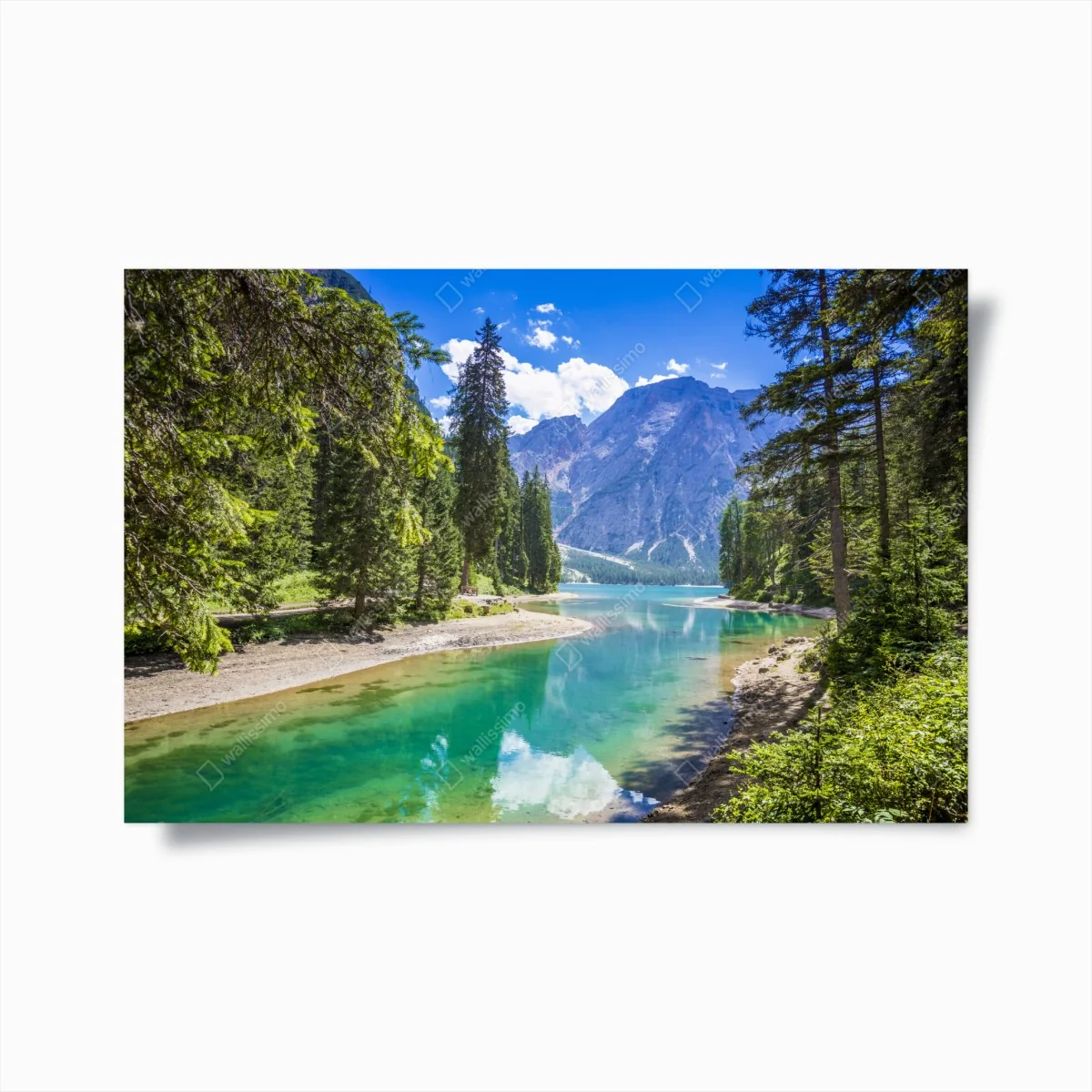 Poster Pragser Wildsee türkisblauer bergsee – Wallnifity® Poster Pragser Wildsee türkisblauer bergsee – Wallnifity®