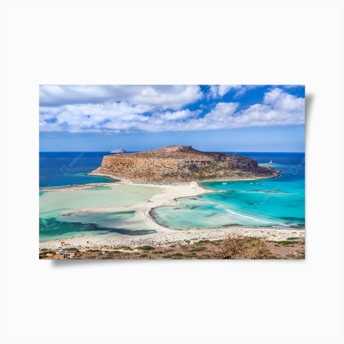 Poster türkise lagune mit insel und sandstrand – Wallnifity®
