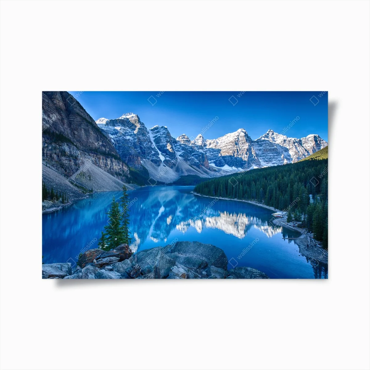 Poster ruhiger bergsee mit spiegelung – Wallnifity® Poster ruhiger bergsee mit spiegelung – Wallnifity®