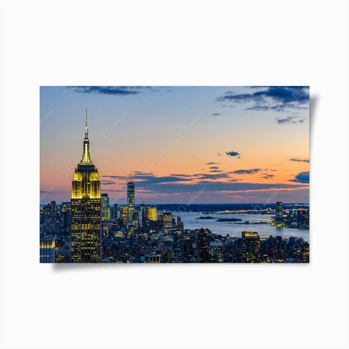 Poster New York skyline bei dämmerung – Wallnifity® Poster New York skyline bei dämmerung – Wallnifity®
