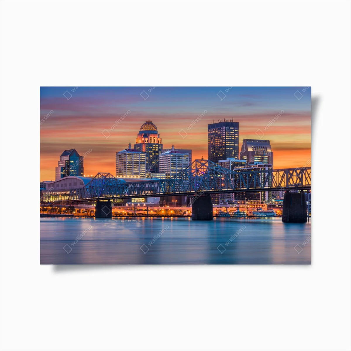 Poster Louisville skyline bei sonnenuntergang – Wallnifity®