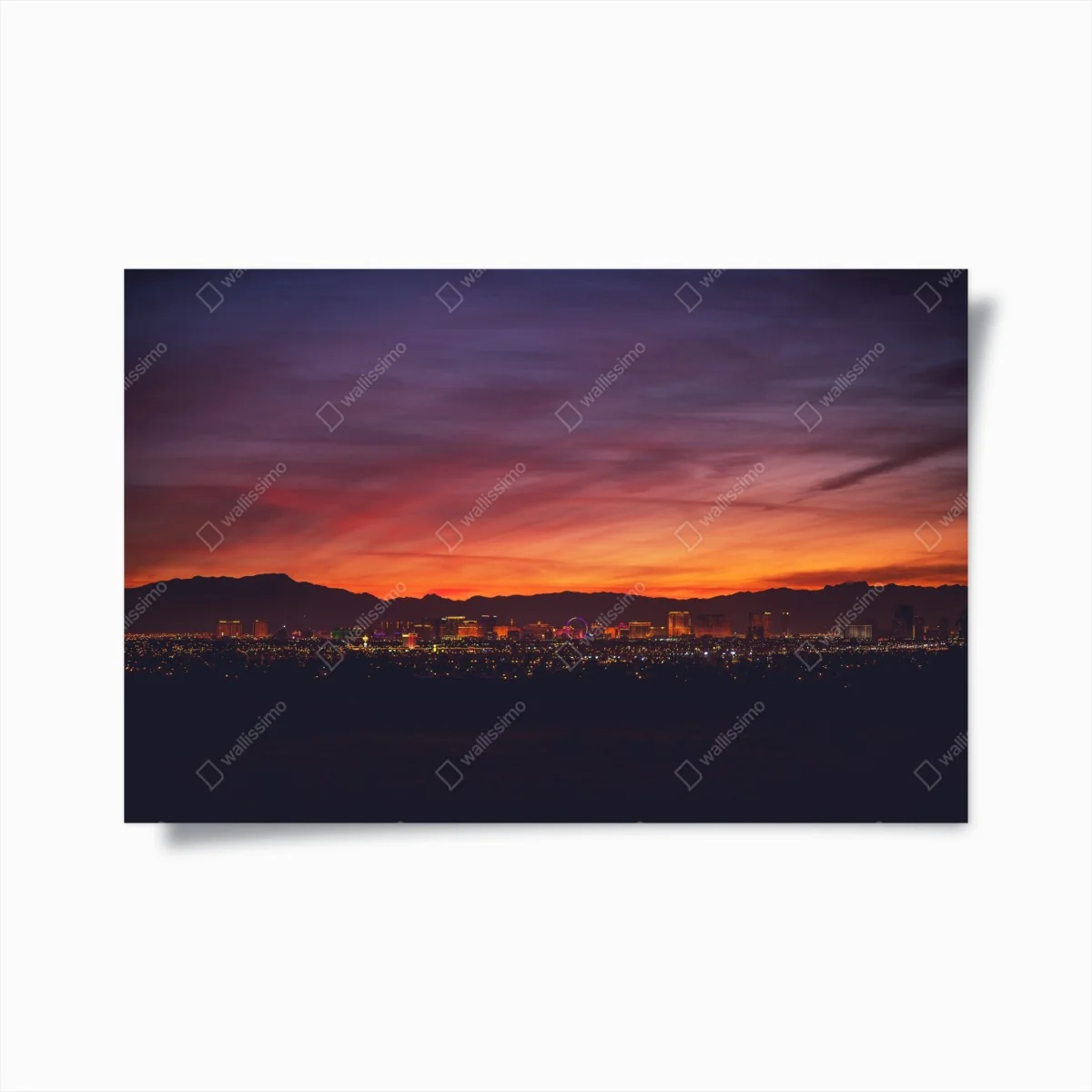 Poster Las Vegas panorama bei dämmerung – Wallnifity® Poster Las Vegas panorama bei dämmerung – Wallnifity®