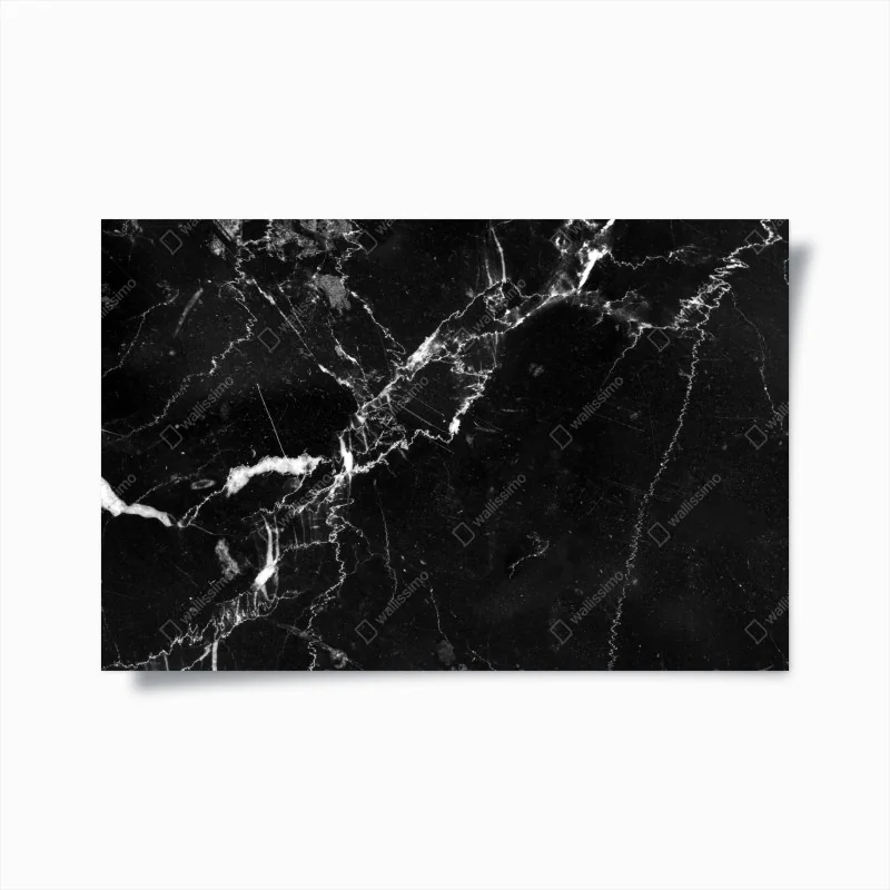 Poster schwarzer marmor mit adern