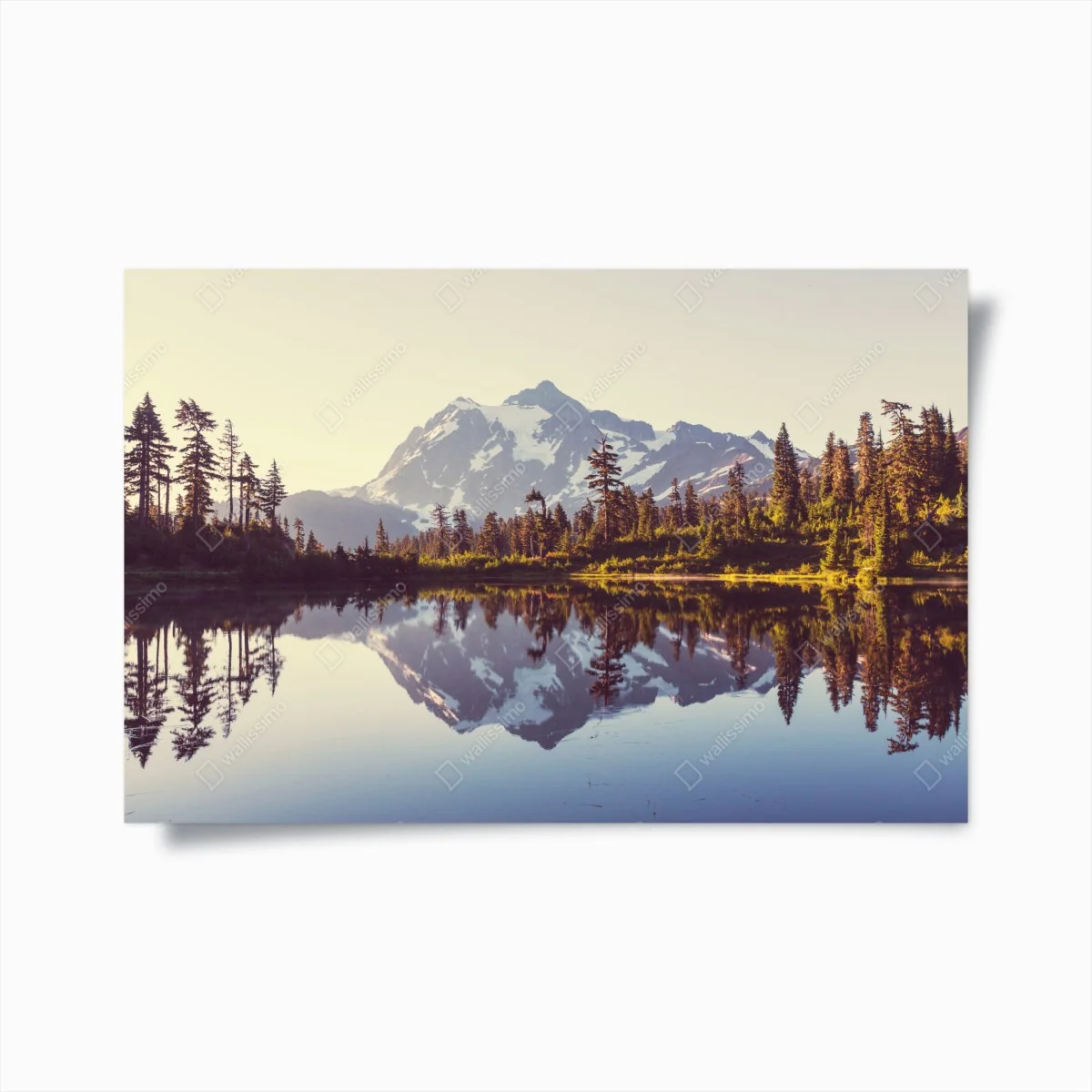Poster spiegelung von Mount Shuksan im bergsee – Wallnifity® Poster spiegelung von Mount Shuksan im bergsee – Wallnifity®