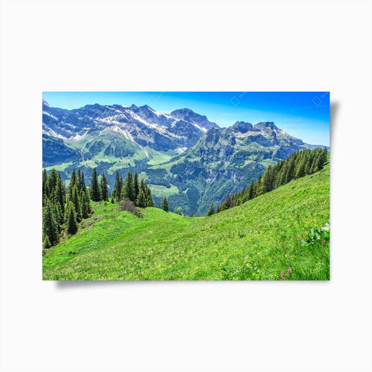 Poster alpine panorama über Engelberg, Schweiz – Wallnifity®