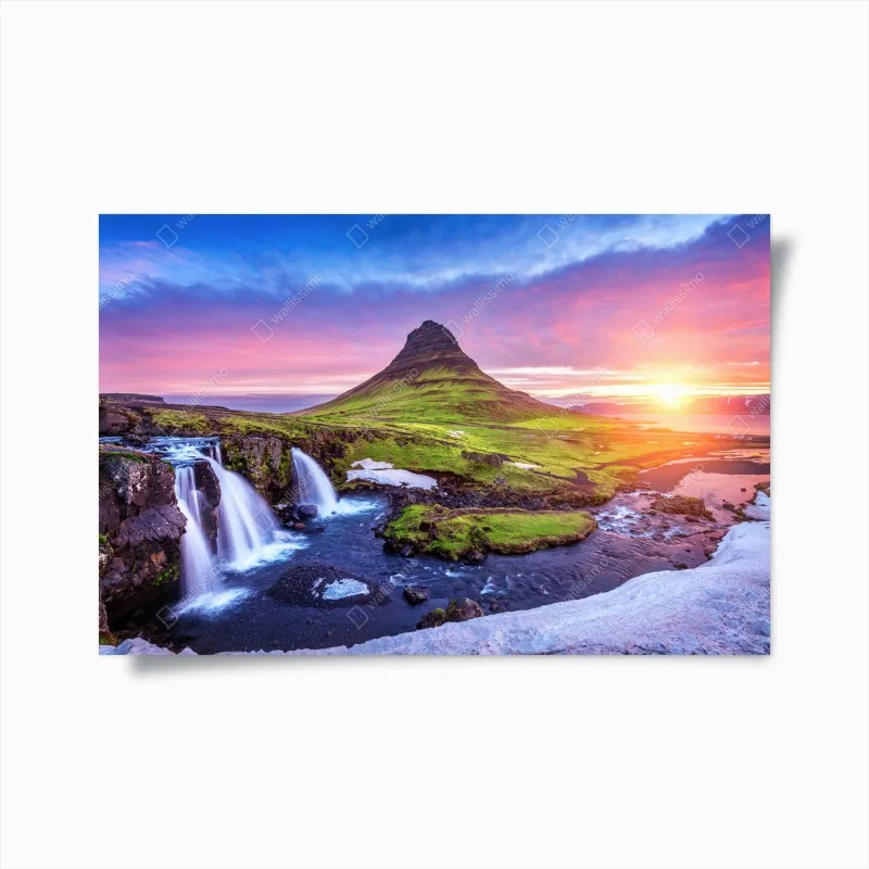 Poster Kirkjufell bei sonnenaufgang