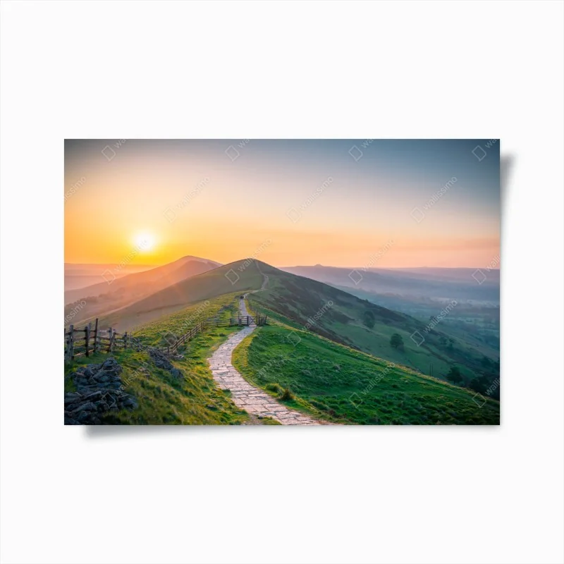 Poster dunkelgrauer marmor mit goldenen adern – Wallnifity®