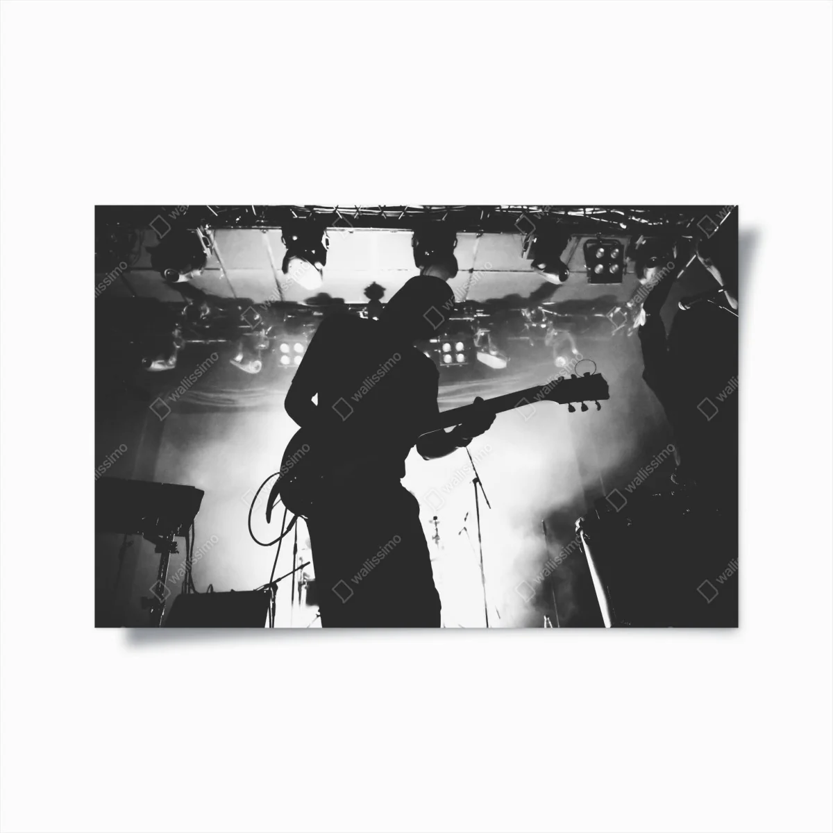 Poster gitaristensilhouette bei einem live-konzert – Wallnifity®