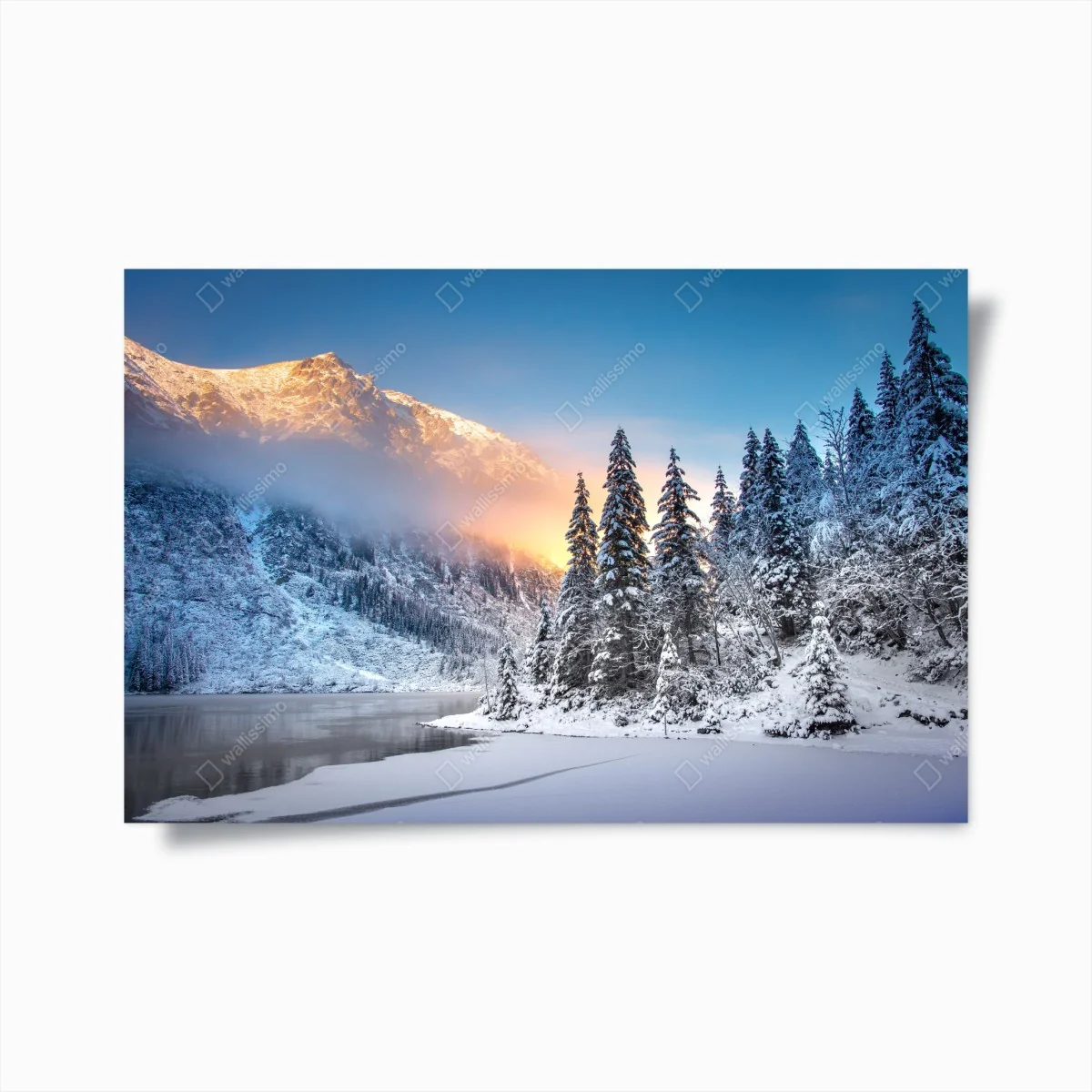 Poster winterlicher sonnenaufgang am Morskie Oko – Wallnifity®