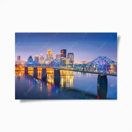 Poster Louisville skyline bei dämmerung – Wallnifity®