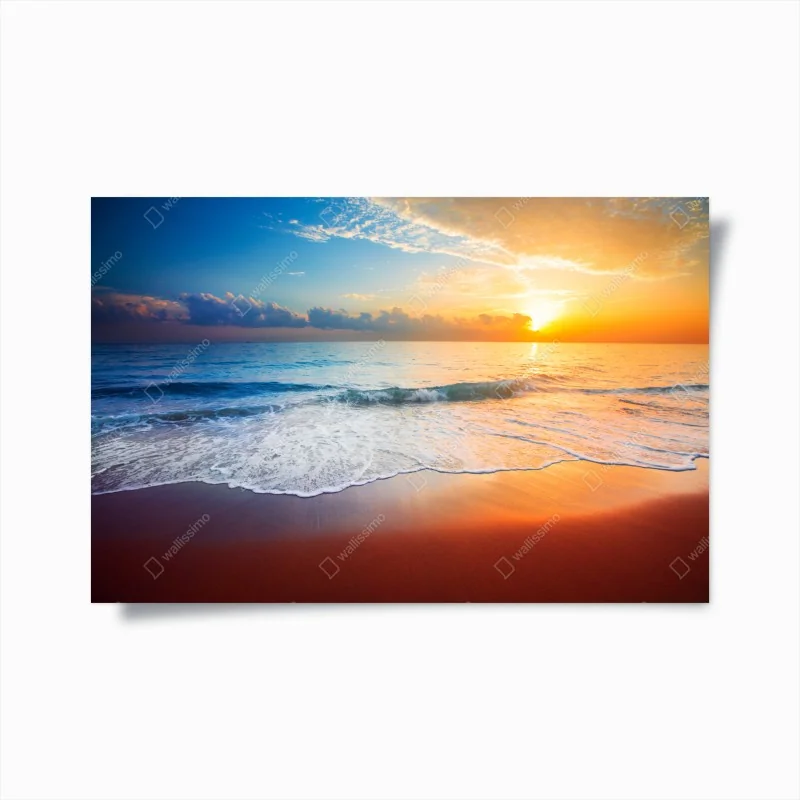 Poster leuchtendes violettes blättermotiv – Wallnifity®