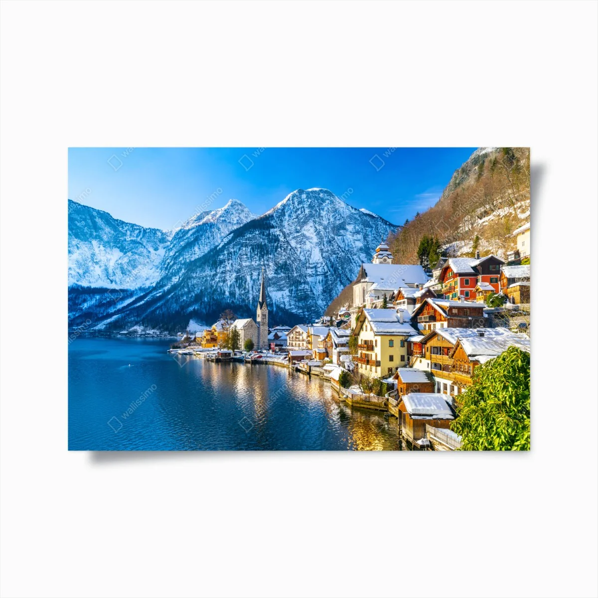 Poster winterruhe in Hallstatt — alpendorf am see – Wallnifity®