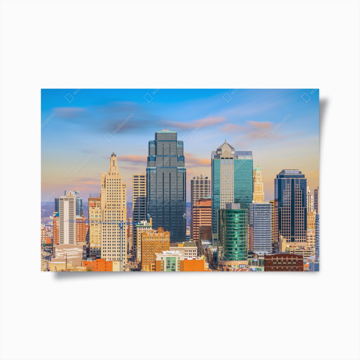 Poster Kansas City skyline bei sonnenuntergang – Wallnifity®