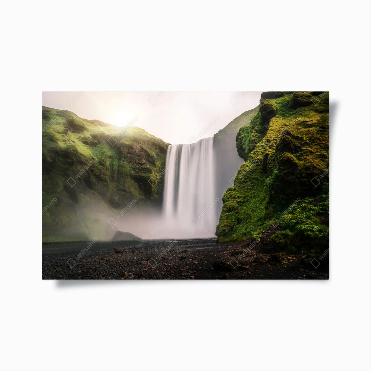Poster majestätischer wasserfall Skogafoss – Wallnifity® Poster majestätischer wasserfall Skogafoss – Wallnifity®