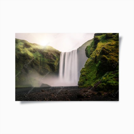Poster majestätischer wasserfall Skogafoss – Wallnifity®