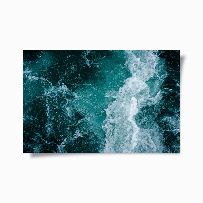 Poster türkisblaue ozeanwellen