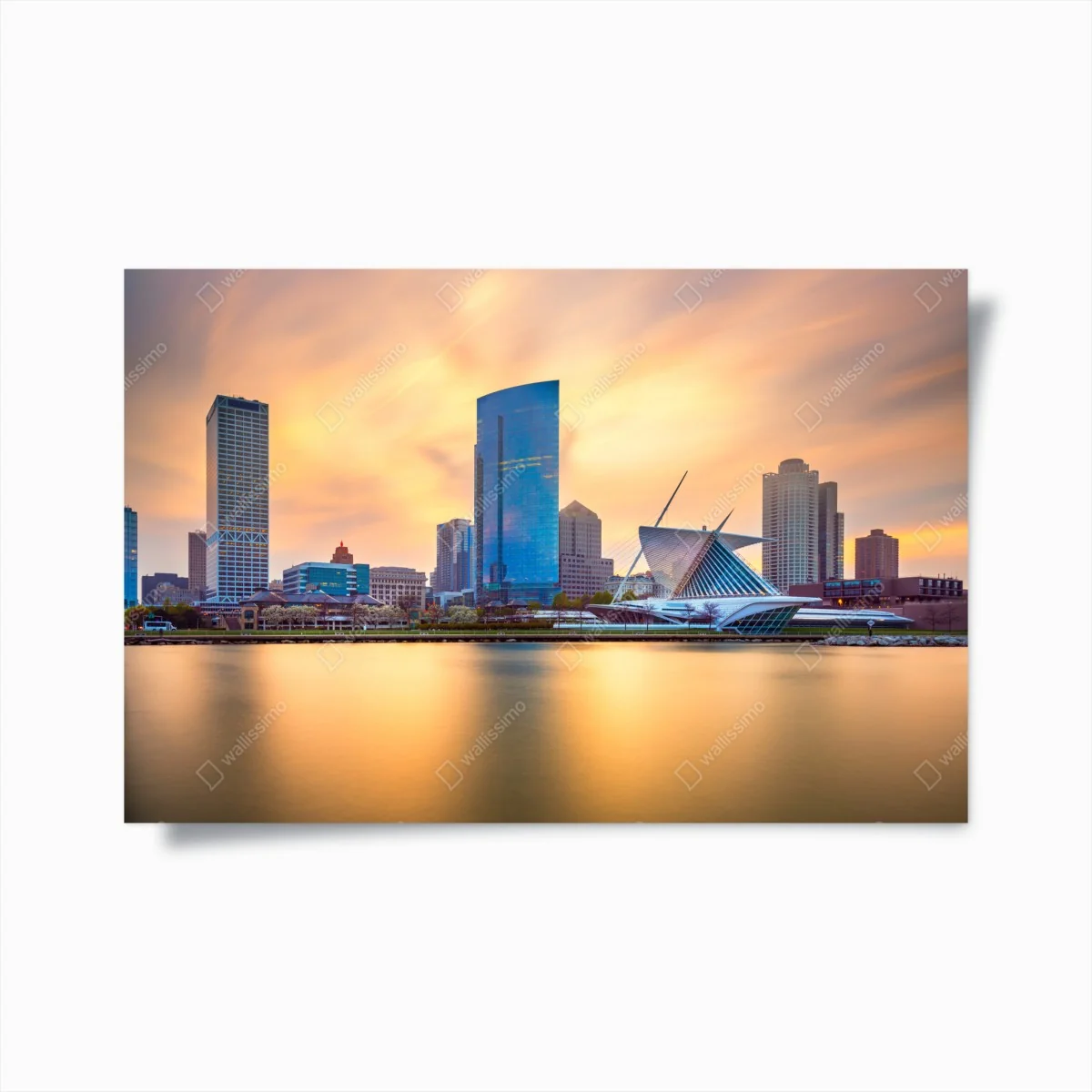 Poster Milwaukee skyline bei dämmerung – Wallnifity®