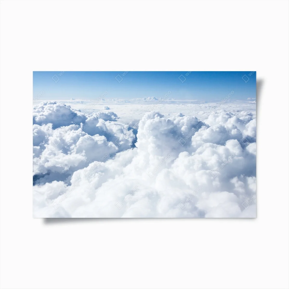 Poster blick von oben: sanfte wolken und blauer himmel – Wallnifity®