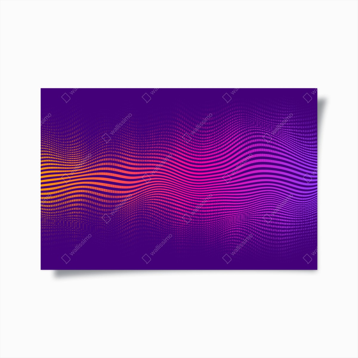 Poster leuchtendes verlauf-wellenmuster – Wallnifity®
