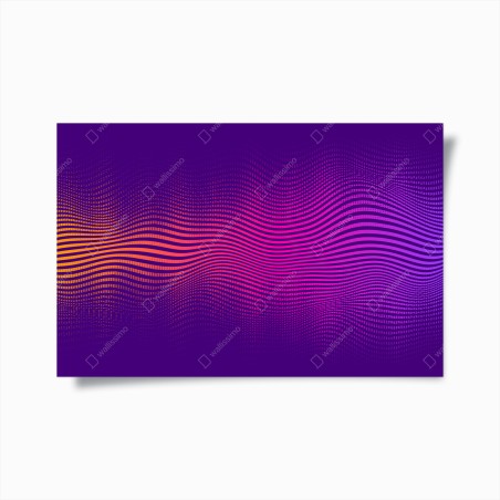 Poster leuchtendes verlauf-wellenmuster – Wallnifity®