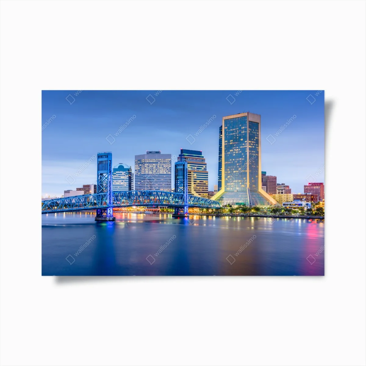 Poster Jacksonville skyline bei dämmerung – Wallnifity®