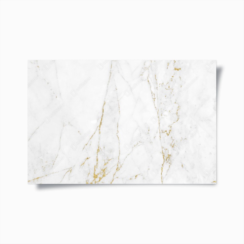 Poster weißer marmor mit goldenen adern