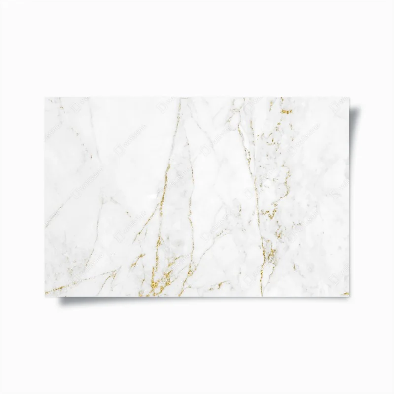 Poster weißer marmor mit goldenen adern