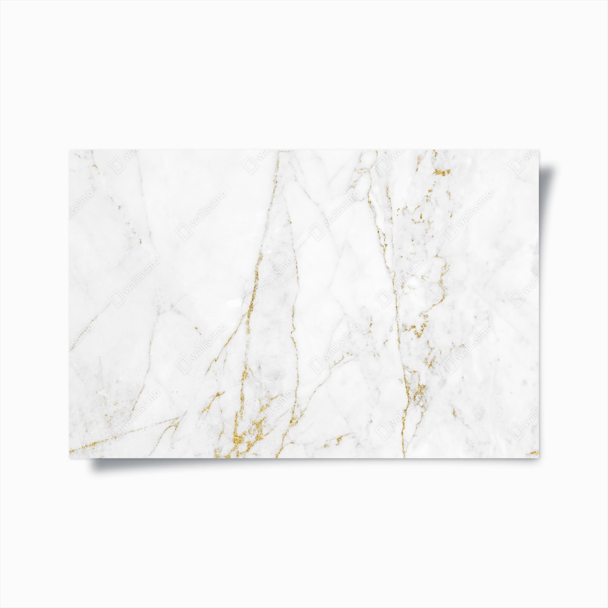 Poster weißer marmor mit goldenen adern – Wallnifity®