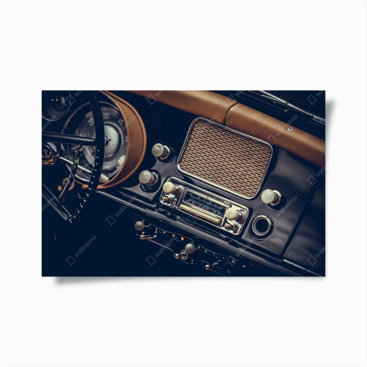 Poster vintage armaturenbrett nahaufnahme – Wallnifity®