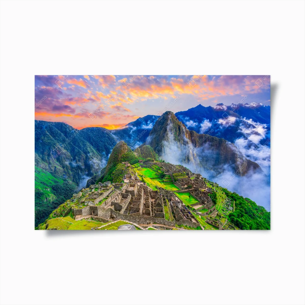 Poster sonnenuntergang über Machu Picchu antike Inka-zitadelle – Wallnifity® Poster sonnenuntergang über Machu Picchu antike Inka-zitadelle – Wallnifity®