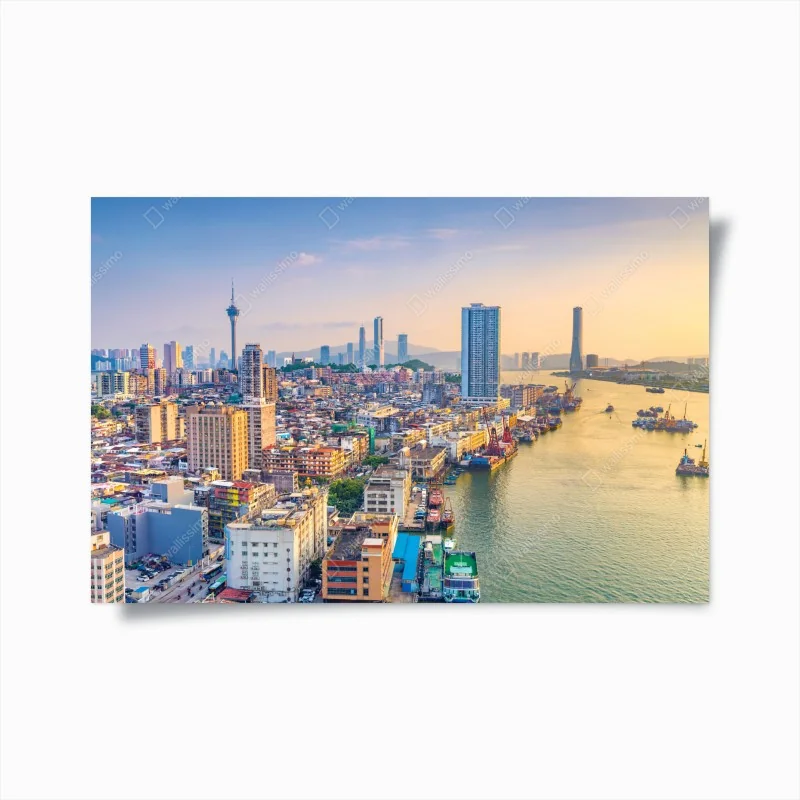 Poster goldene sanddünen unter tiefblauem himmel – Wallnifity®