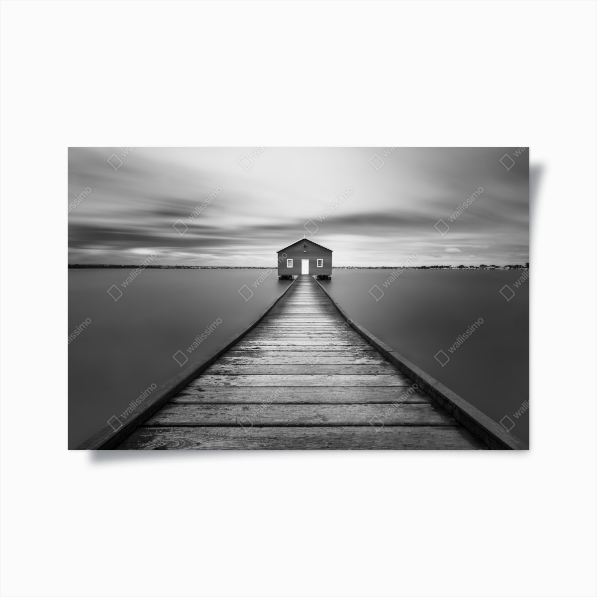 Poster einsames bootshaus am ruhigen steg – Wallnifity®