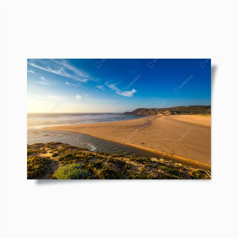 Poster Praia da Amoreira panoramablick