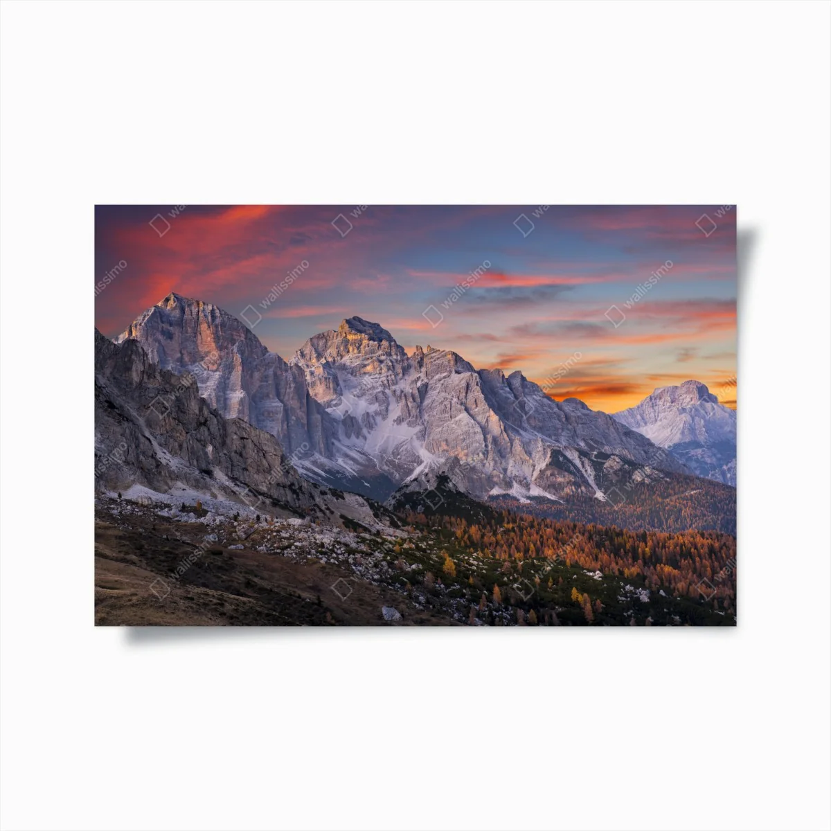 Poster majestätischer herbstlicher sonnenuntergang in den bergen – Wallnifity® Poster majestätischer herbstlicher sonnenuntergang in den bergen – Wallnifity®