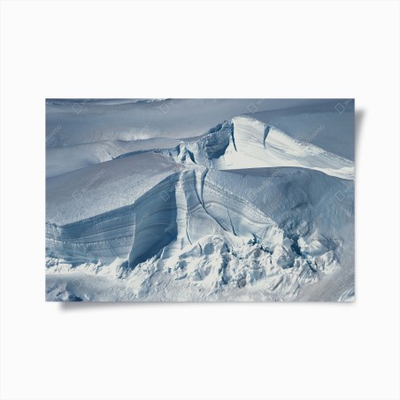 Poster gletscherlandschaft mit tiefen spalten – Wallnifity®